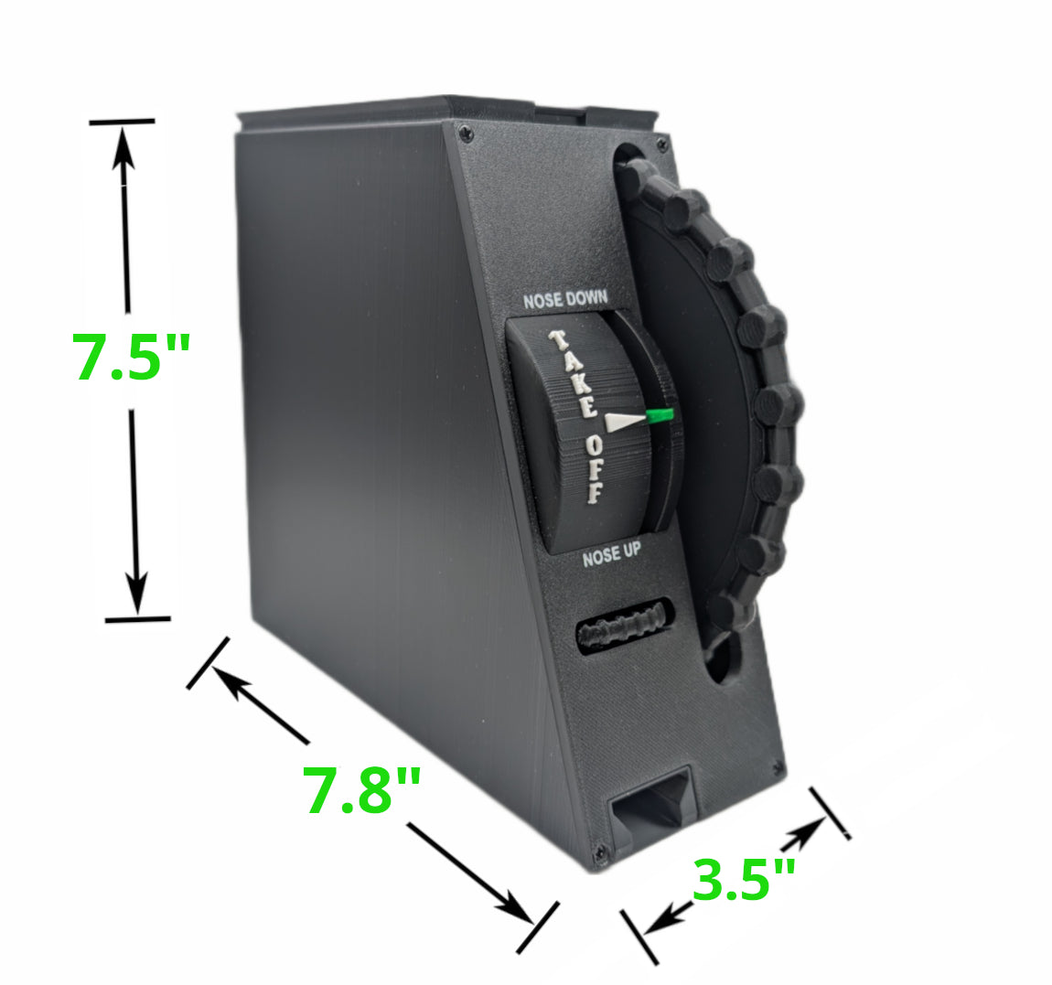 Full Size Elevator and Rudder Trim Wheel Controller