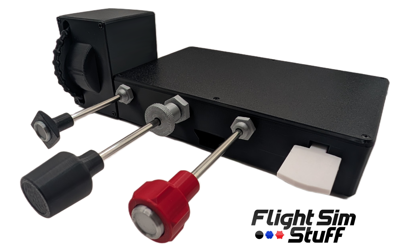 Carb Heat, Throttle, Mixture, Flaps and Trim Controller For Flight Simulators - Removable Desktop Mount