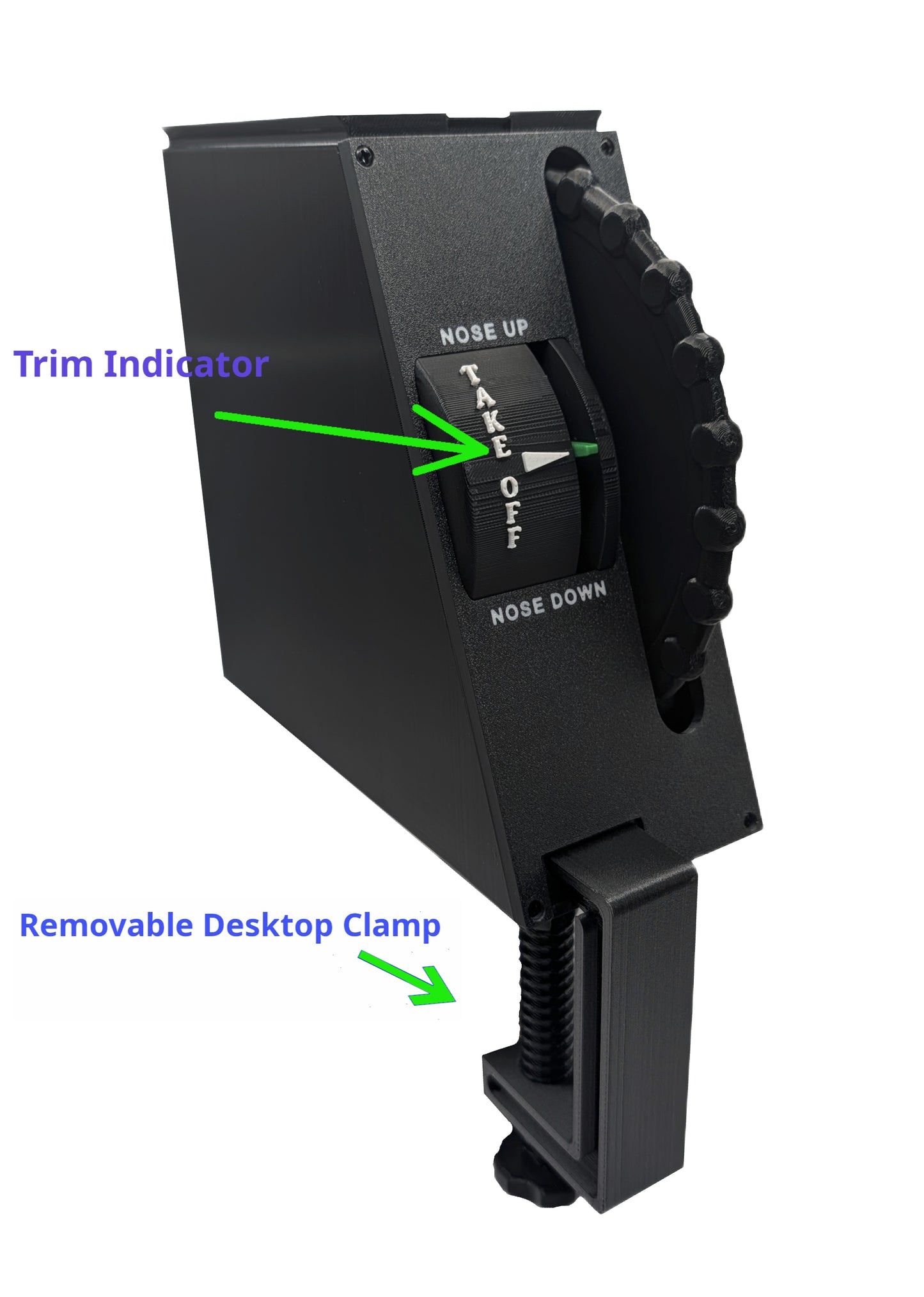 Throttle, Propeller, Mixture and Flaps (TPM) Controller and Full Size Trim Wheel For Flight Simulators - Combo