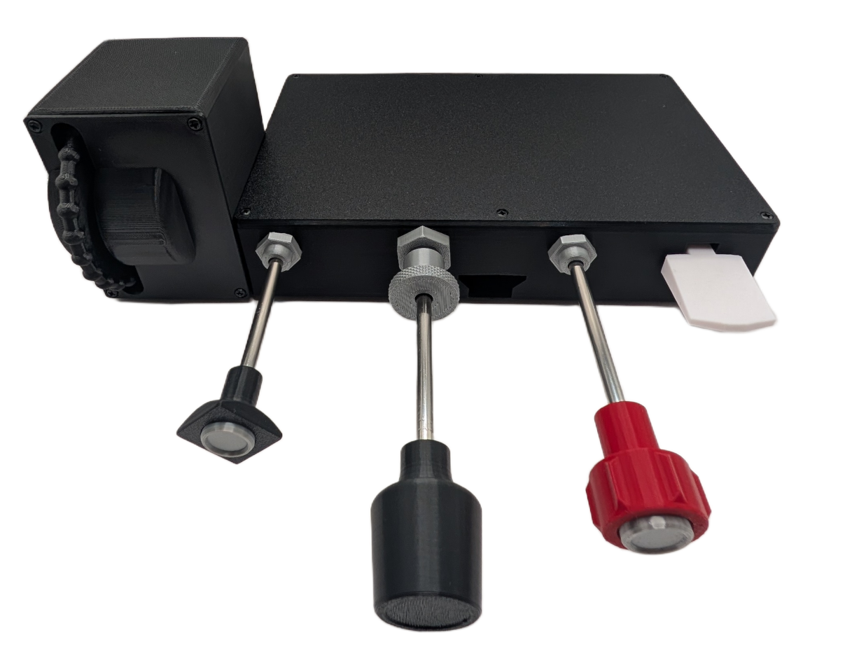 Carb Heat, Throttle, Mixture, Flaps and Trim Controller For Flight Simulators - Removable Desktop Mount