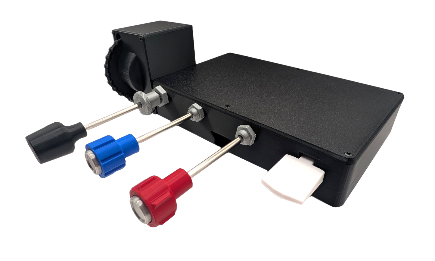 Throttle, Propeller, Mixture, (TPM) Flaps and Trim Controller For Flight Simulators - Removable Desktop Mount