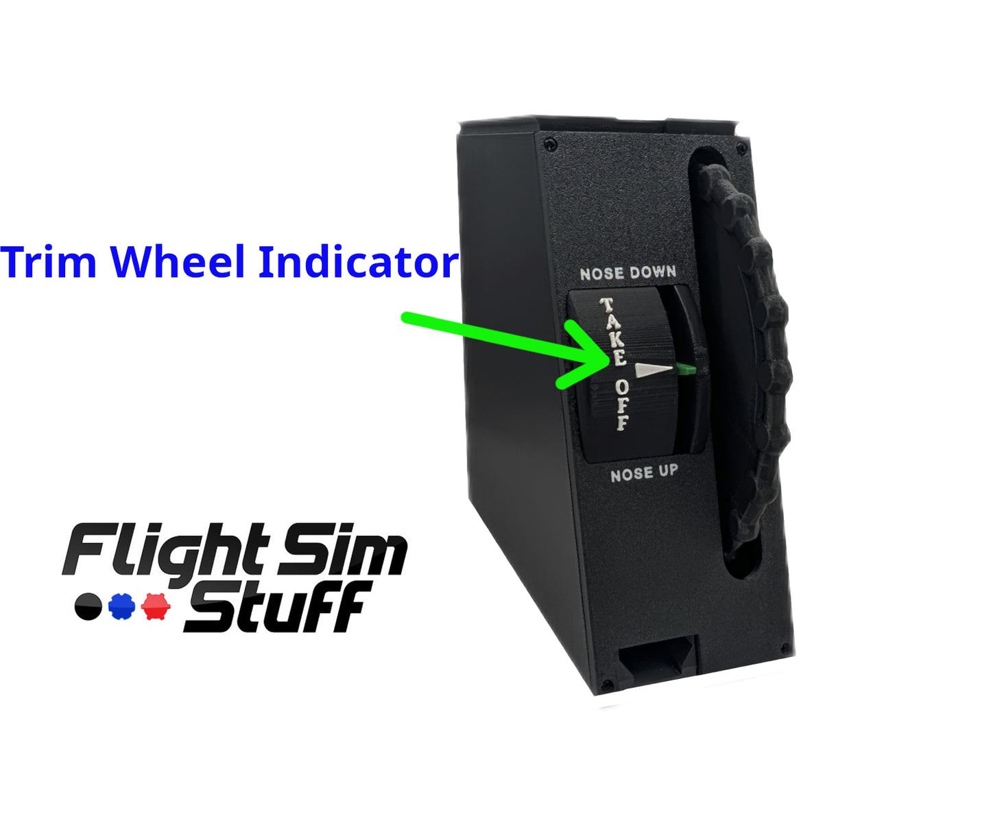 Vernier Throttle, Propeller, Mixture (TPM) Controller and Full Size Trim Wheel For Flight Simulators - Combo