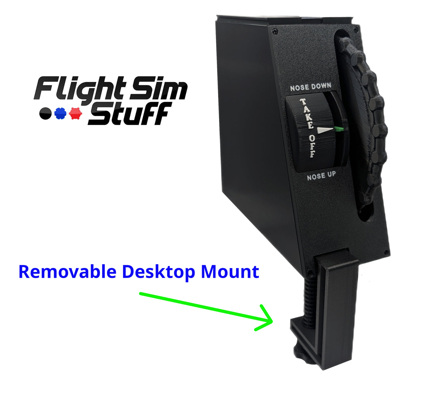 Vernier Throttle, Propeller, Mixture (TPM) Controller and Full Size Trim Wheel For Flight Simulators - Combo