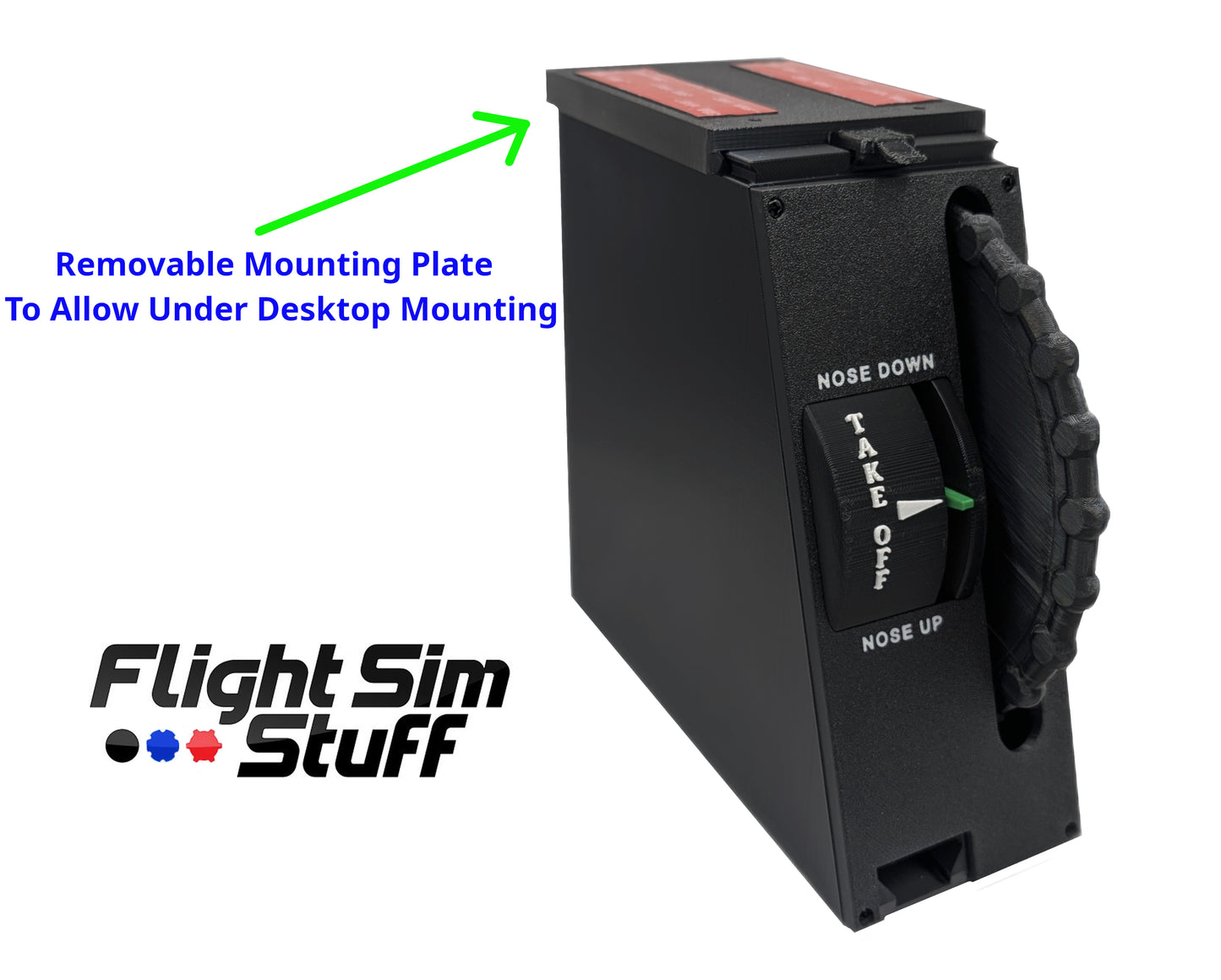Vernier Throttle, Propeller, Mixture (TPM) Controller and Full Size Trim Wheel For Flight Simulators - Combo