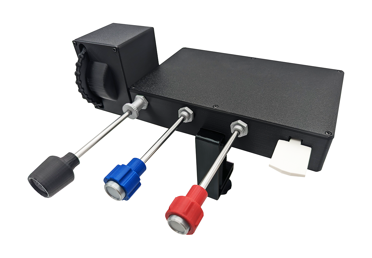 Throttle, Propeller, Mixture, (TPM) Flaps and Trim Controller For Flight Simulators - Removable Desktop Mount